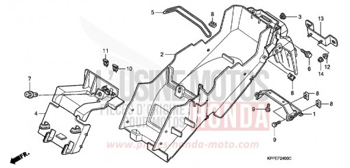 KOTFLUEGEL, HINTEN CBR125RWA de 2010